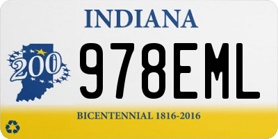 IN license plate 978EML