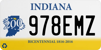 IN license plate 978EMZ