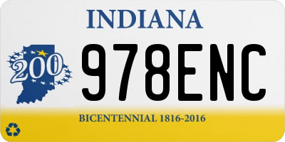 IN license plate 978ENC