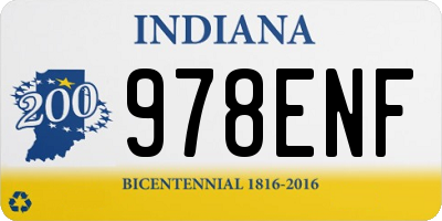 IN license plate 978ENF