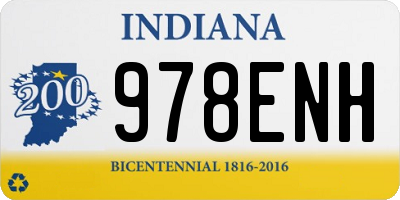 IN license plate 978ENH