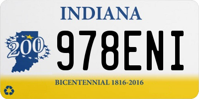 IN license plate 978ENI