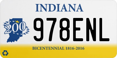 IN license plate 978ENL
