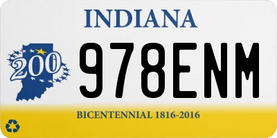 IN license plate 978ENM