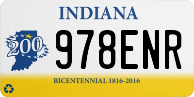 IN license plate 978ENR