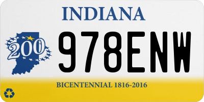 IN license plate 978ENW