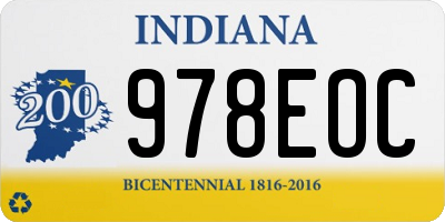 IN license plate 978EOC
