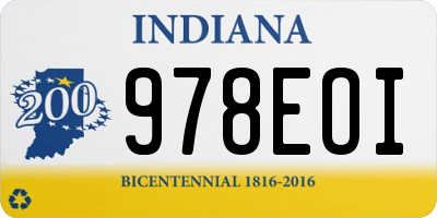 IN license plate 978EOI