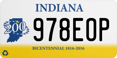 IN license plate 978EOP