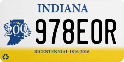 IN license plate 978EOR