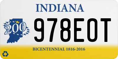 IN license plate 978EOT