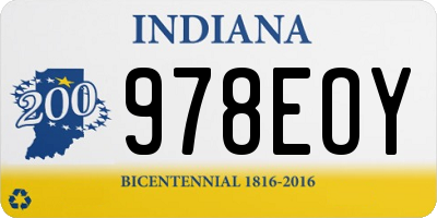 IN license plate 978EOY