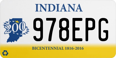 IN license plate 978EPG