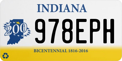 IN license plate 978EPH