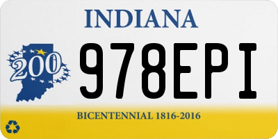 IN license plate 978EPI