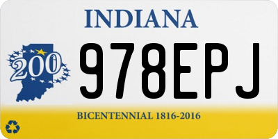IN license plate 978EPJ