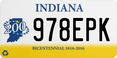 IN license plate 978EPK