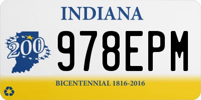 IN license plate 978EPM