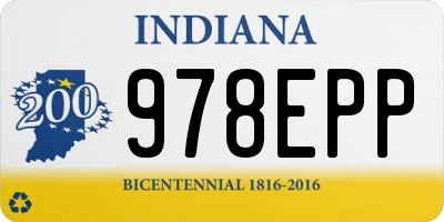 IN license plate 978EPP