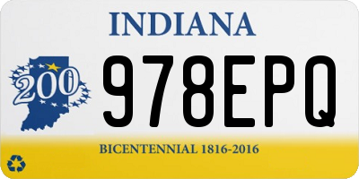 IN license plate 978EPQ