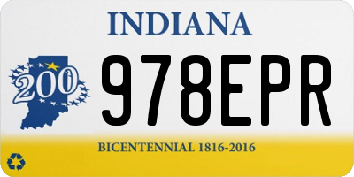 IN license plate 978EPR
