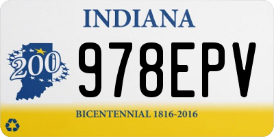 IN license plate 978EPV