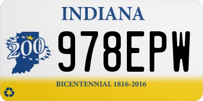 IN license plate 978EPW