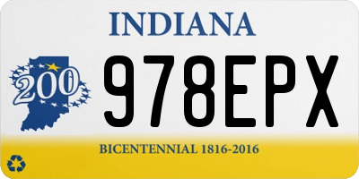 IN license plate 978EPX