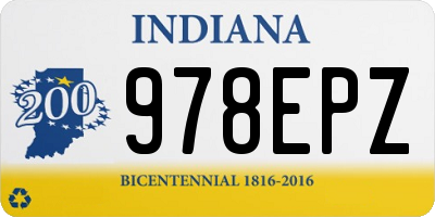 IN license plate 978EPZ