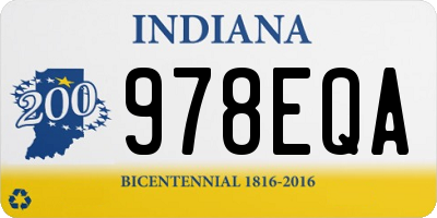 IN license plate 978EQA