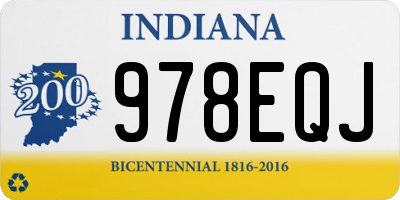 IN license plate 978EQJ