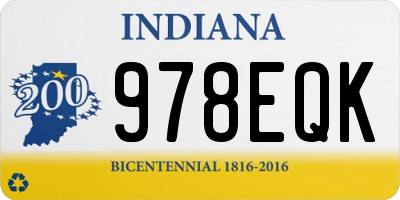 IN license plate 978EQK