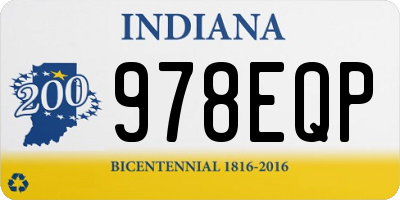 IN license plate 978EQP