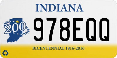 IN license plate 978EQQ