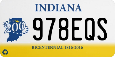 IN license plate 978EQS