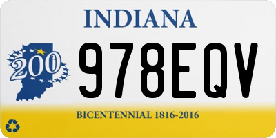 IN license plate 978EQV