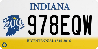 IN license plate 978EQW