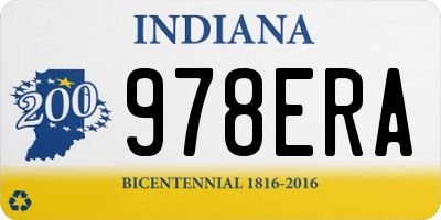 IN license plate 978ERA