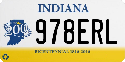 IN license plate 978ERL