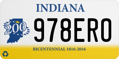 IN license plate 978ERO