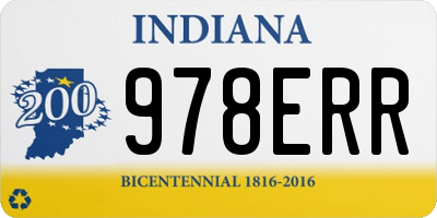 IN license plate 978ERR