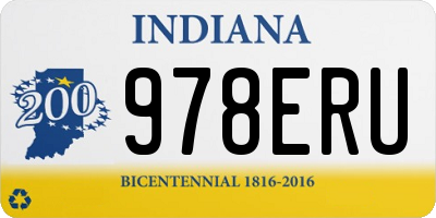 IN license plate 978ERU