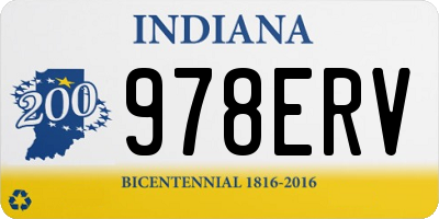 IN license plate 978ERV