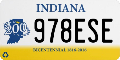 IN license plate 978ESE