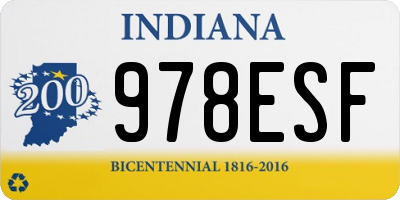 IN license plate 978ESF