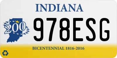 IN license plate 978ESG