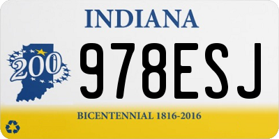 IN license plate 978ESJ