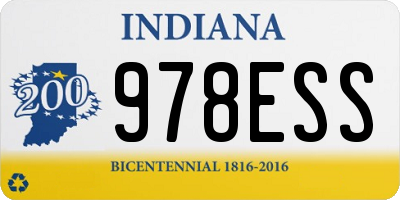 IN license plate 978ESS