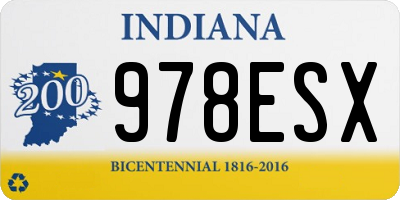 IN license plate 978ESX