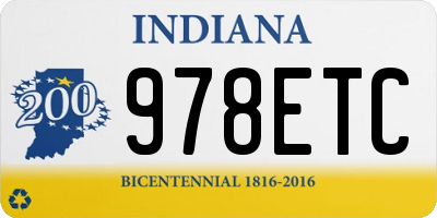 IN license plate 978ETC